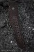 Нож Сапер дамаск торцевой мокуме-гане карельская береза кость мамонта