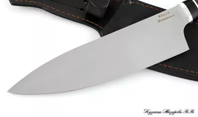 Кухонный нож Шеф №13 95х18 венге черный граб