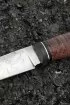 Нож Барс дамаск нержавеющий карбон карельская береза коричневая