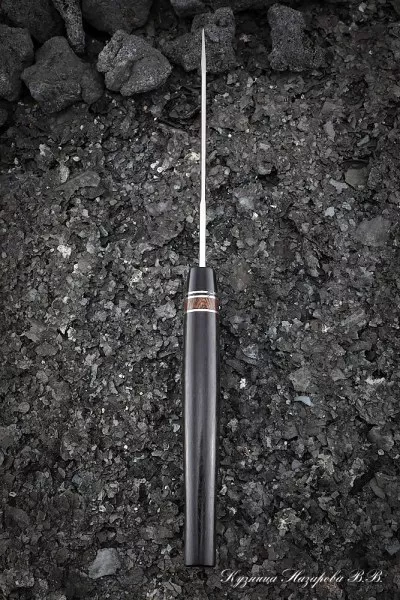 Нож Ферзь Х12МФ рукоять G10 черная, железное дерево, черный граб
