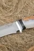 Нож Варан Sandvik рукоять черный граб карельская береза акрил белый
