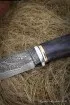 Нож Засапожный дамаск ламинированный карельская береза фиолетовая