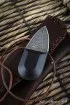 Нож Moon сталь дамаск черный граб