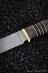 Нож Засапожный К340 черный граб стабилизированная карельская береза (Sicac)
