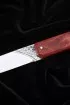 Нож №40 D2 цельнометаллический рукоять карельская береза красная