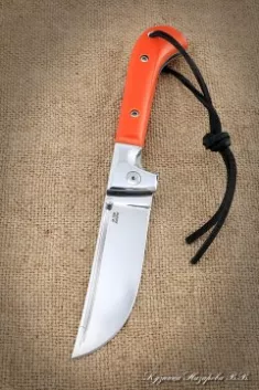 Нож складной Пчак сталь M390 накладки G10 оранжевая