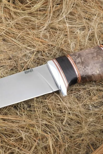 Нож Кардинал 2 КН-01 рукоять черный граб карельская береза коричневая