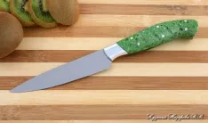 Кухонный нож Шеф № 2 сталь 95Х18 рукоять акрил зеленый