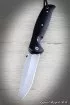 Нож складной Корвет сталь КН-01 рукоять черный граб