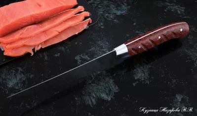 Нож Шеф № 5 сталь 95Х18 рукоять акрил красный