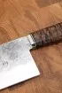 Сербский нож малый сталь кованая 95х18 карельская береза коричневая, мельхиор