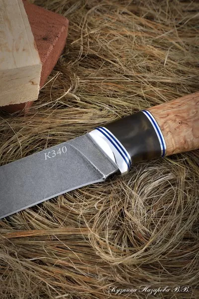 Нож Сокол 2 К340 карельская береза искусственный камень