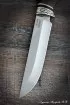 Нож Овод 2 M390 мельхиор карельская береза стаб. коричневая