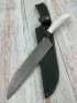 Кухонный Шеф нож №14 дамаск цельнометаллический G10 белый и черный (распродажа)