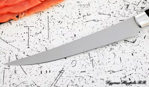 Нож Шеф № 7 сталь 95Х18 рукоять акрил коричневая