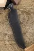 Нож Беркут Sandvik рукоять черный граб карельская береза коричневая
