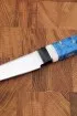 Нож Джур М390 рукоять G10 черная, рог лося, карельская береза синяя