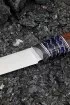Нож Овод S390 рукоять карбон зуб мамонта стабилизированный фиолетовый палисандр