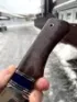 Нож Беркут Elmax карельская береза коричневая акрил