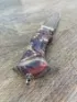 Нож Варан дамаск ламинированный с воронением, дол, рукоять березовый кап стабилизированный, мокуме-гане