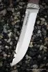 Нож Рыбак S390 мельхиор стабилизированная карельская береза (фиолетовая) с крючком