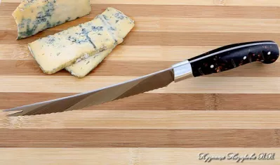 Кухонный нож Шеф № 4 сталь 95Х18 рукоять акрил коричневый