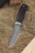 Нож Штык дамаск камень рукоять мельхиор и черный граб