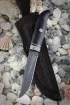 Нож Улан булат черный граб мельхиор