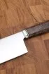 Нож Накири 95х18 карельская береза коричневая, мельхиор