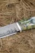 Нож Мустанг ZDP-189 глубокое травление ламинирован N690 бивень моржа серебро с рисунком