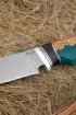 Нож Ловчий КН-01 рукоять черный граб карельская береза акрил зеленый