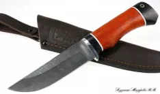Нож Беркут дамаск черный граб падук