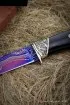 Нож Кардинал 2 дамаск ламинированный с воронением черный граб мельхиор