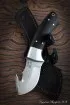 Нож Шкуросъемный-2 S390 цельнометаллический черный граб