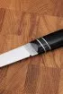 Нож Шаман М390 рукоять G10 черная, карельская береза зеленая, черный граб