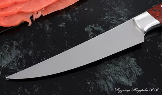 Нож Шеф № 5 сталь 95Х18 рукоять акрил красный