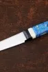 Нож Джур 95Х18 рукоять G10 черная, рог лося, карельская береза синяя