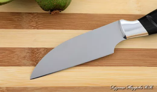 Кухонный нож Шеф № 1 сталь 95Х18 рукоять акрил черный