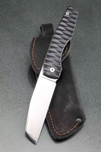 Нож складной Тор сталь Elmax накладки G10 резной + AUS8 (подшипники, клипса)