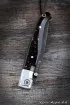 Нож складной Перо сталь Булат рукоять дюраль акрил коричневый