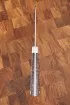 Сербский нож малый сталь кованая 95х18 цельнометаллический карельская береза коричневая, мельхиор