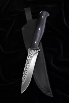 Нож №37 Х12МФ цельнометаллический рукоять черный граб