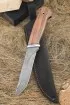 Нож Боец дамаск долы, рукоять палисандр