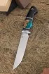 Нож Засапожный КH-01 рукоять черный граб карельская береза акрил зеленый