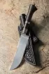 Эксклюзивный Узбекский нож, сталь Sandvik 12C27, рукоять мельхиор и черный граб