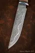 Нож Засапожный дамаск ламинированный рукоять карельская береза рог лося