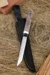 Нож Сойка Elmax рукоять G10 черная, рог лося, карельская береза коричневая