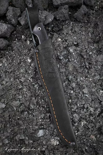 Нож Шаман Х12МФ рукоять G10 черная, железное дерево, черный граб