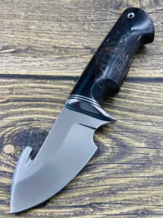 Нож "Шкуросъемный" сталь S390, рукоять карельская береза коричневая (распродажа)