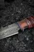 Нож Сапер дамаск торцевой мокуме-гане карельская береза коричневая кость мамонта